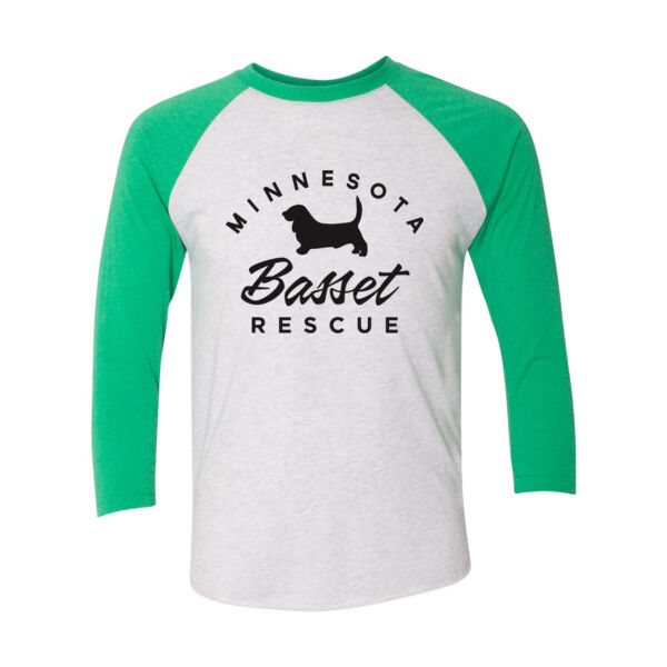 Next Level - Unisex Triblend Three-Quarter Sleeve Raglan - Printed Logo Thumbnail