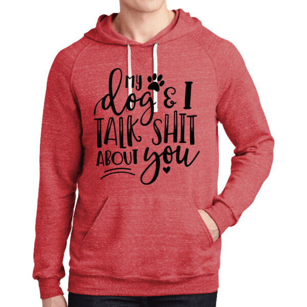 Jerzees Snow Heather French Terry Raglan Hoodie -  Printed Logos Thumbnail